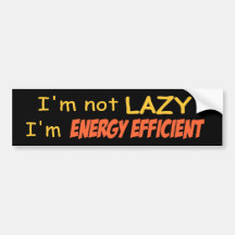 Energy Efficient Bumper Stickers