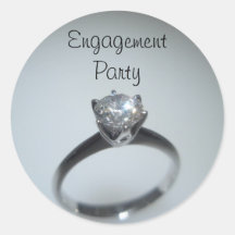 Engagement Party diamond ring sticker