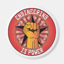 Engineering Is Power Fridge Magnet