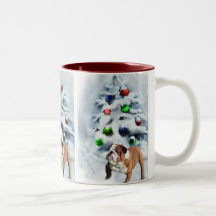 English Bulldog Christmas Gifts Coffee Mugs