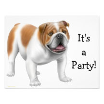 English Bulldog Invitation