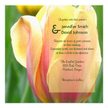 English Garden Tulip Wedding Invitation