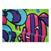 English Graffiti Personalized Invites