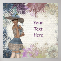 English rose romantic girl posters