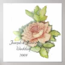 English Rose Wedding Poster-Customise