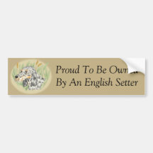 English Setter Plants and Oval Bumper Stickers
