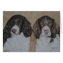 English Springer Spaniel Dog Art Notecard