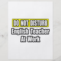 English Teacher At Work Full Colour Flyer