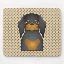 English Toy Spaniel Cartoon Mouse Pad