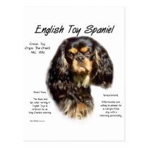English Toy Spaniel (kingcharles) History Design postcards