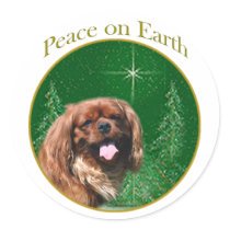 English Toy Spaniel Peace stickers