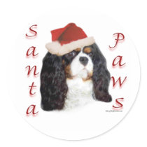 English Toy Spaniel (prince) Santa Paws stickers
