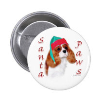 English Toy Spaniel Santa Paws buttons