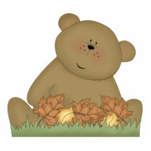 enjoying autumn teddy bear photo cut out