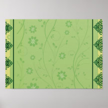 Enlightening greenish floral wedding gift poster