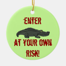 enter at your own risk! christmas tree ornament