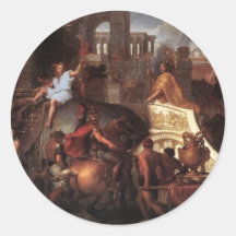 Entry Of Alexander Into Babylon Round Stickers