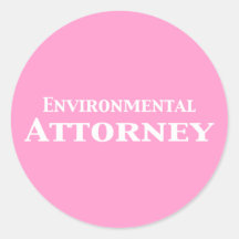 Environmental Attorney Gifts Round Sticker