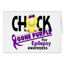 Epilepsy Chick Gone Purple 2 Cards
