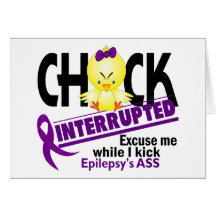 Epilepsy Chick Interrupted 2 Cards
