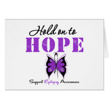 Epilepsy HOLD ON TO HOPE Greeting Card