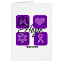 Epilepsy Hope Love Inspire Awareness Card