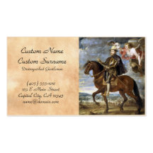Equestrian Portrait of Philip II Peter Paul Rubens Business Card