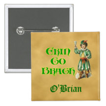 Erin Go Braugh Personalizeable Irish Saying Pinback Button
