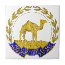 Eritrea Coat Of Arms Ceramic Tile