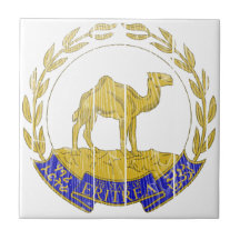 Eritrea Coat Of Arms Ceramic Tiles