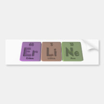 Erline as Erbium Lithium Neon Bumper Stickers