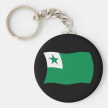 Esperanto Flag Keychain