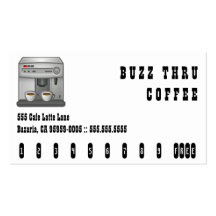 Espresso Machine Drive-Thru Business Card Templates