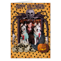 Espy and Domino - Siberian Huskies - LeCount Cards