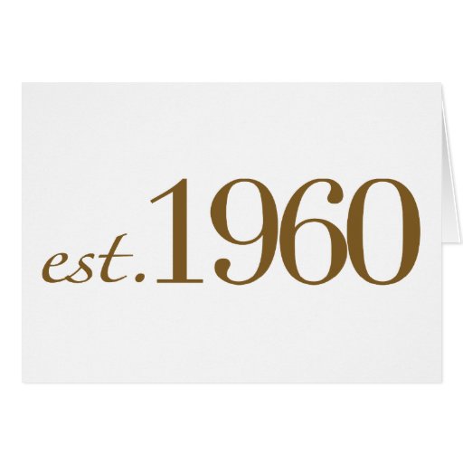 Est 1960 greeting card