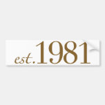 Est 1981 (Birth Year) Bumper Stickers