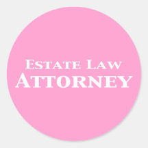 Estate Law Attorney Gifts Round Sticker