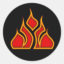 Eternal Flame Round Sticker