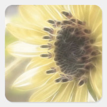 Ethereal Sunflower Square Stickers