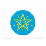 Ethiopia coat of arms post card