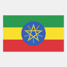 Ethiopia/Ethiopian Flag Rectangular Sticker