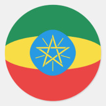 Ethiopia Fisheye Flag Sticker