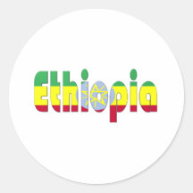 Ethiopia Round Sticker