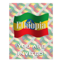 Ethiopia Waving Flag Custom Announcement