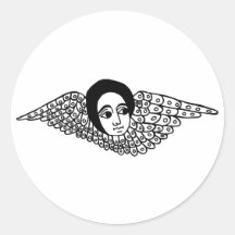 Ethiopian angel round sticker