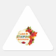 Ethiopian Boyfriend Design Triangle Sticker
