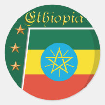 Ethiopian flag stickers