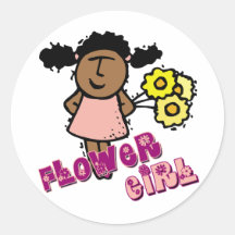 Ethnic Flower Girl Sticker