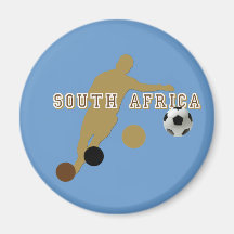 Ethnic South Africa Earth Tones Soccer player Magnet