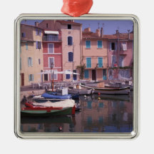 Europe, France, Provence, Martigues. Mirror of Christmas Ornament